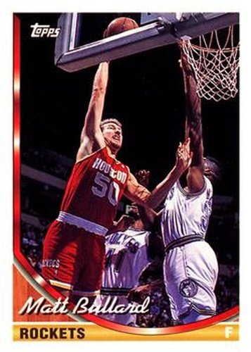 #17 Matt Bullard - Houston Rockets - 1993-94 Topps Basketball