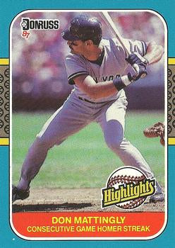 #17 Don Mattingly - New York Yankees - 1987 Donruss Highlights Baseball