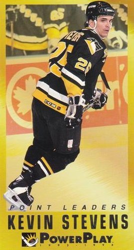 #17 Kevin Stevens - Pittsburgh Penguins - 1993-94 Fleer PowerPlay Hockey - Point Leaders