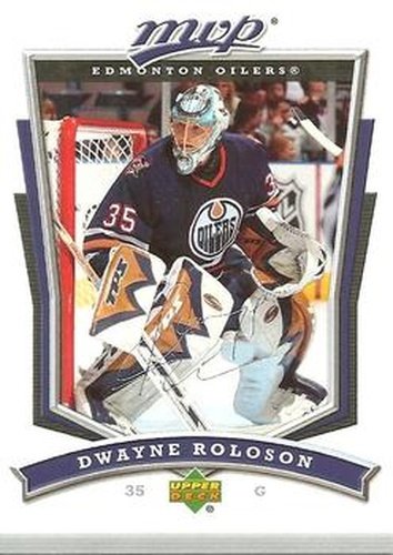 #180 Dwayne Roloson - Edmonton Oilers - 2007-08 Upper Deck MVP Hockey