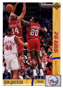 #180 Ron Anderson - Philadelphia 76ers - 1991-92 Upper Deck Basketball