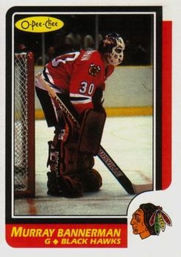 #180 Murray Bannerman - Chicago Blackhawks - 1986-87 O-Pee-Chee Hockey
