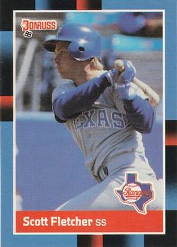 #180 Scott Fletcher - Texas Rangers - 1988 Donruss Baseball