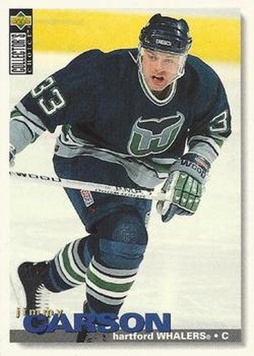 #180 Jimmy Carson - Hartford Whalers - 1995-96 Collector's Choice Hockey