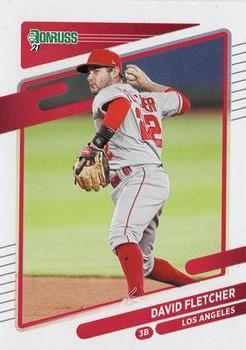 #180 David Fletcher - Los Angeles Angels - 2021 Donruss Baseball