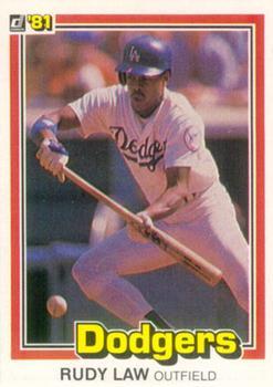 #180 Rudy Law - Los Angeles Dodgers - 1981 Donruss Baseball