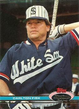 #180 Carlton Fisk - Chicago White Sox - 1991 Stadium Club Baseball