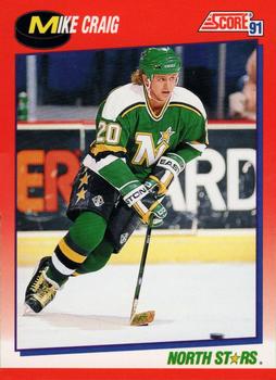#181 Mike Craig - Minnesota North Stars - 1991-92 Score Canadian Bilingual Hockey