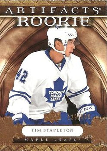 #181 Tim Stapleton - Toronto Maple Leafs - 2009-10 Upper Deck Artifacts Hockey