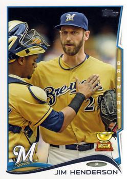 #181 Jim Henderson - Milwaukee Brewers - 2014 Topps Baseball