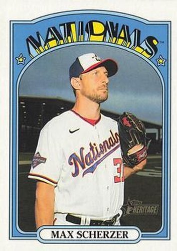 #181 Max Scherzer - Washington Nationals - 2021 Topps Heritage Baseball