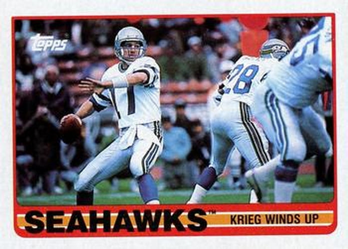 #181 Seahawks Team Leaders - Dave Krieg - Seattle Seahawks - 1989 Topps Football
