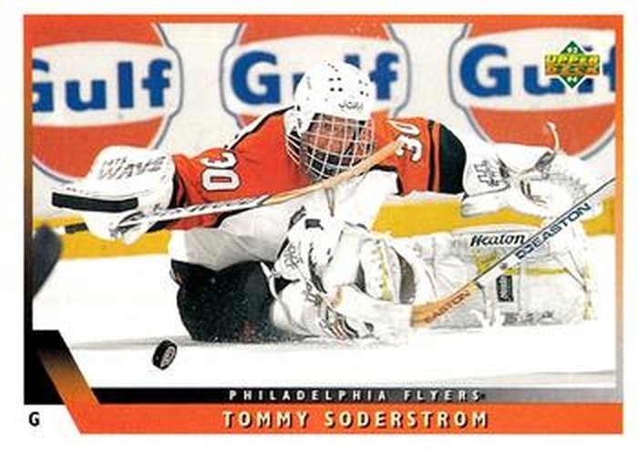 #182 Tommy Soderstrom - Philadelphia Flyers - 1993-94 Upper Deck Hockey