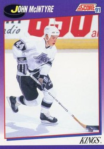 #182 John McIntyre - Los Angeles Kings - 1991-92 Score American Hockey