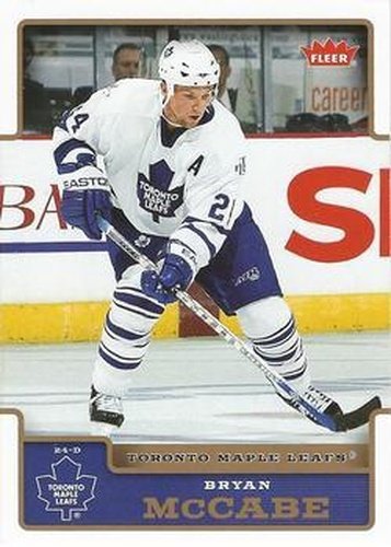 #182 Bryan McCabe - Toronto Maple Leafs - 2006-07 Fleer Hockey