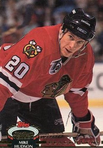 #182 Mike Hudson - Chicago Blackhawks - 1992-93 Stadium Club Hockey