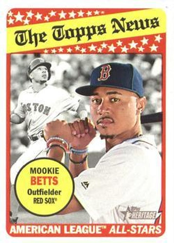 #182 Mookie Betts - Boston Red Sox - 2018 Topps Heritage Baseball