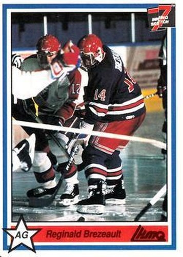 #182 Reginald Brezeault - St-Jean Lynx - 1990-91 7th Inning Sketch QMJHL Hockey