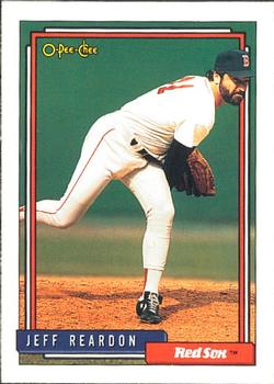 #182 Jeff Reardon - Boston Red Sox - 1992 O-Pee-Chee Baseball