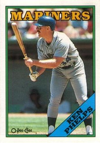 #182 Ken Phelps - Seattle Mariners - 1988 O-Pee-Chee Baseball