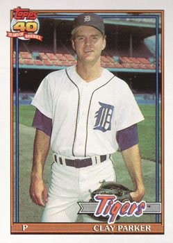 #183 Clay Parker - Detroit Tigers - 1991 Topps Baseball