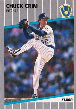 #183 Chuck Crim - Milwaukee Brewers - 1989 Fleer Baseball
