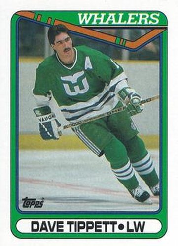 #183 Dave Tippett - Hartford Whalers - 1990-91 Topps Hockey