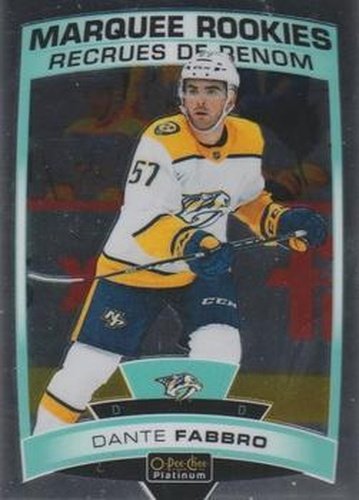 #183 Dante Fabbro - Nashville Predators - 2019-20 O-Pee-Chee Platinum Hockey