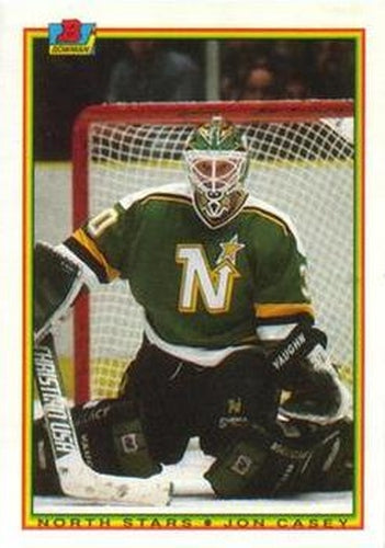 #183 Jon Casey - Minnesota North Stars - 1990-91 Bowman Hockey