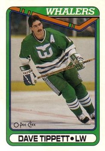 #183 Dave Tippett - Hartford Whalers - 1990-91 O-Pee-Chee Hockey