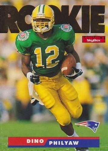 #184 Dino Philyaw - New England Patriots - 1995 SkyBox Impact Football