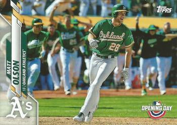 #184 Matt Olson - Oakland Athletics - 2020 Topps Opening Day Baseball