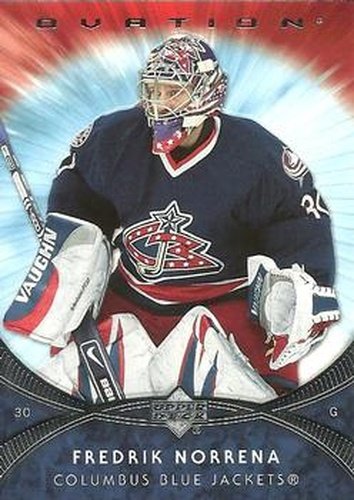 #184 Fredrik Norrena - Fredrik Norrena - 2007-08 Upper Deck Ovation Hockey