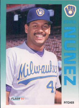 #184 Edwin Nunez - Milwaukee Brewers - 1992 Fleer Baseball