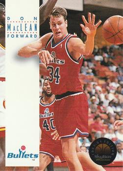 #184 Don MacLean - Washington Bullets - 1993-94 SkyBox Premium Basketball
