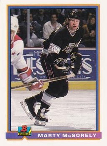 #184 Marty McSorley - Los Angeles Kings - 1991-92 Bowman Hockey
