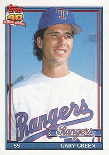 #184 Gary Green - Texas Rangers - 1991 Topps Baseball