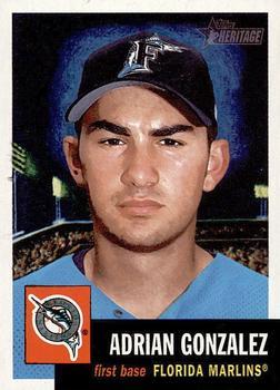 #184b Adrian Gonzalez - Florida Marlins - 2002 Topps Heritage Baseball