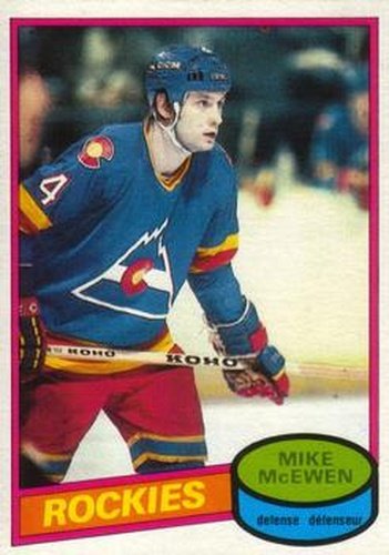#185 Mike McEwen - Colorado Rockies - 1980-81 O-Pee-Chee Hockey