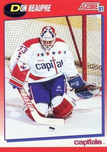 #185 Don Beaupre - Washington Capitals - 1991-92 Score Canadian Bilingual Hockey
