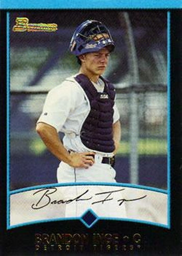 #185 Brandon Inge - Detroit Tigers - 2001 Bowman Baseball