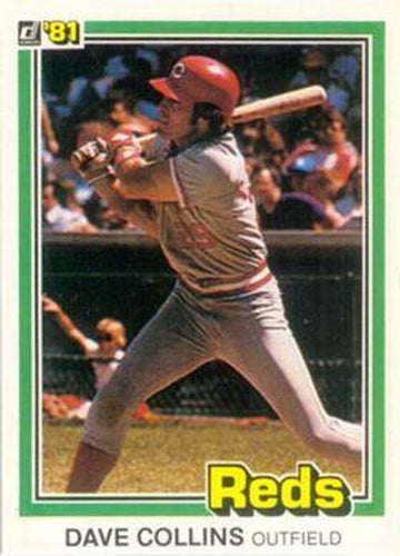 #185 Dave Collins - Cincinnati Reds - 1981 Donruss Baseball