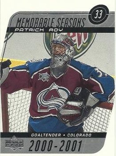 #185 Patrick Roy - Colorado Avalanche - 2002-03 Upper Deck Hockey