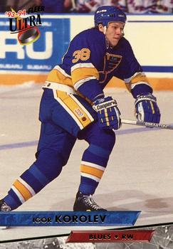 #185 Igor Korolev - St. Louis Blues - 1993-94 Ultra Hockey