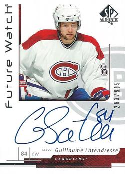 #186 Guillaume Latendresse - Montreal Canadiens - 2006-07 SP Authentic Hockey