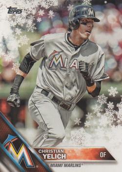 #HMW186 Christian Yelich - Miami Marlins - 2016 Topps Holiday Baseball