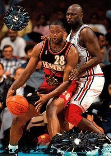 #186 Andrew Lang - Atlanta Hawks - 1995-96 Stadium Club Basketball
