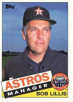 #186 Bob Lillis - Houston Astros - 1985 Topps Baseball