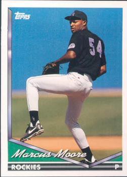#186 Marcus Moore - Colorado Rockies - 1994 Topps Baseball