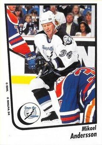 #186 Mikael Andersson - Tampa Bay Lightning - 1994-95 Panini Hockey Stickers